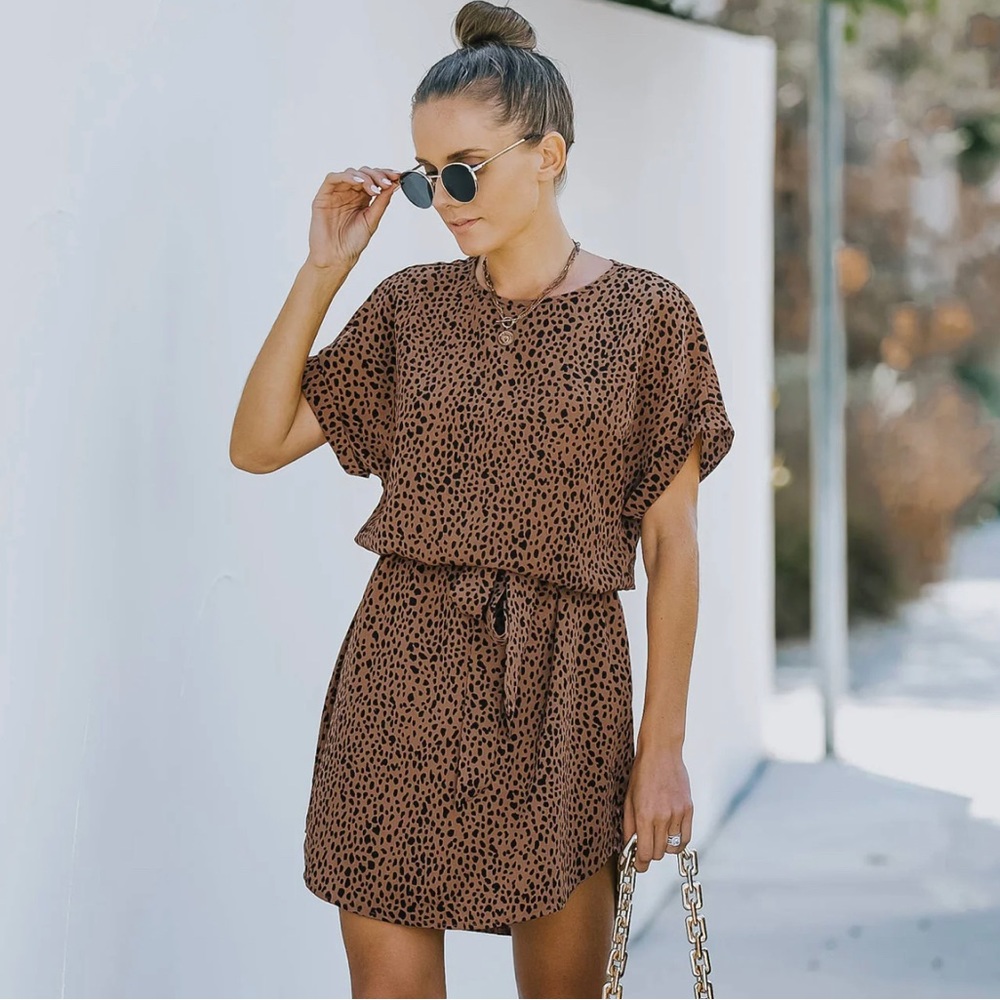 Animal Print Mini Dress